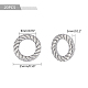 Unicraftale 20 pièces 15mm torsadé en acier inoxydable anneaux de liaison cadres de cercle connecteurs o motif anneau bijoux liens pour bracelet collier fabrication de bijoux STAS-UN0006-76P-3