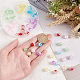 arricraft 60 Pcs Colorful Crackle Beads CACR-AR0001-01-3