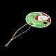 クリスマステーマの紙の大きなペンダントの装飾  麻縄吊り飾り  混合図形  ペンダント：60~88x58~71x0.3mm  12個/セット HJEW-F018-02-4