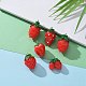 25 pièces 5 tailles pendentifs fraise en résine RESI-ZZ0001-06-7