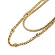 304 Stainless Steel Double-Layer Necklace NJEW-Q321-01G-3