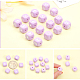 CHGCRAFT 26Pcs 26 Letters Silicone Beads Purple Silicone Beads Cube Silicone Beads DIY Silicone Beads Bulk for Earring Necklace Jewelry Making SIL-CA0001-36-3