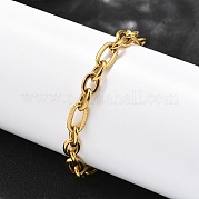 Браслеты из нержавеющей стали 304 figaro chains для мужчин и женщин BJEW-R021-07G