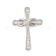 Подвески из латуни и прозрачного циркония с покрытием стойки KK-S372-23P