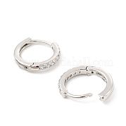 Серьги-кольца Huggie из прозрачного кубического циркония ZIRC-H102-12P-01