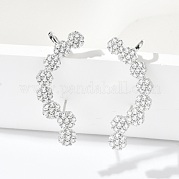 Серьги-гвоздики из циркония EJEW-M077-17P