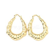 Серьги-кольца из латуни и бамбука для женщин EJEW-G288-34G