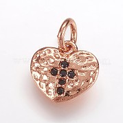 Забитые латунные микропрофили кубические циркониевые подвески ZIRC-K070-30RG