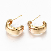 Brass Half Hoop Earrings KK-R117-036-NF