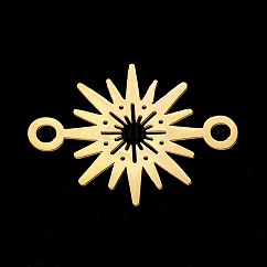 Maglie/connettori in acciaio inossidabile 201 con placcatura sotto vuoto pvd, placcato di lunga durata, Taglio laser, stella, oro, 15x20.5x1mm, Foro: 1.8 mm