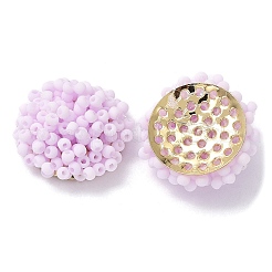 Cabochon con perline di semi di vetro&nbsp;FIND-G058-02C