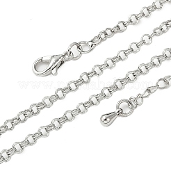 Collane a doppia maglia in ottone per donna&nbsp;NJEW-D302-37P