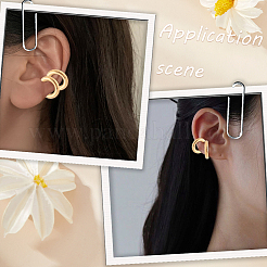 2 par de pendientes tipo brazalete de acero inoxidable 303&nbsp;EJEW-BBC0002-25G
