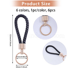 6 Stück 6 Farben PU-Leder Kaychians&nbsp;KEYC-CA0001-56