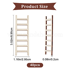 Échelle miniature en bois non fini&nbsp;AJEW-GF0006-07