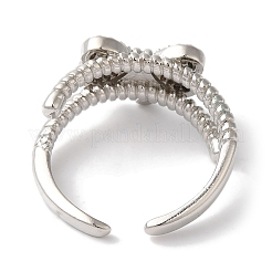 Bagues de manchette ouvertes en laiton pour femmes&nbsp;RJEW-C098-01P