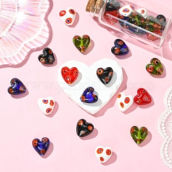 30pcs 5 Farben handgemachte Millefiori Glasperlen&nbsp;LAMP-CJ0002-42