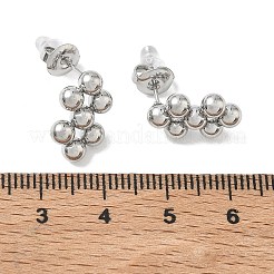 Pendientes de botón redondos de acero inoxidable 304&nbsp;LS-SA-CBA5A9C-02P