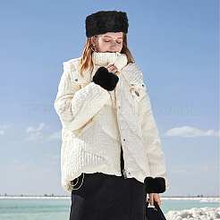 1 Paar Damen-Armstulpen aus Kaninchenhaarimitat&nbsp;AJEW-CY0001-61C