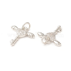 Ottone micro spianare fascino zirconi&nbsp;KK-C018-02P