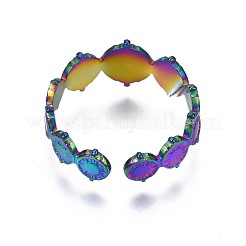 Bague de manchette ronde et plate en acier inoxydable 304&nbsp;RJEW-N038-063