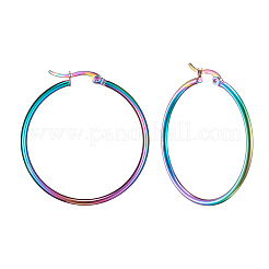 Orecchini a cerchio grandi in acciaio inossidabile 304&nbsp;X-EJEW-F105-07M