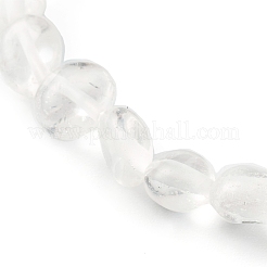 Bracciali elasticizzati con perline di cristallo di quarzo naturale per bambini&nbsp;BJEW-JB06250-09