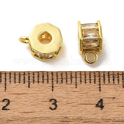 Colonne laiton micro pavé zircone cubique tube bails&nbsp;LS-KK-C072-05B-G