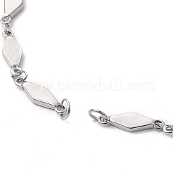 Fabrication de bracelets à maillons losanges en acier inoxydable 304&nbsp;AJEW-JB01320-02