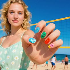 Nailart-Bildvorlagen aus Kunststoff&nbsp;AJEW-UN0002-50