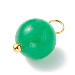 Breloques rondes en jade blanc naturel teinté&nbsp;PALLOY-JF01147-01