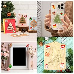 90 Stück 18 Stile Weihnachtsmotiv Mini Opak Resin Decoden Cabochons&nbsp;CRES-CJ0001-71