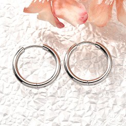 Boucles d'oreilles créoles en acier inoxydable 304 pour femmes&nbsp;EJEW-M068-15E-P