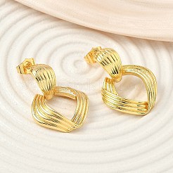 Boucles d'oreilles pendantes en laiton losange&nbsp;EJEW-F389-02G