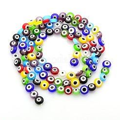 Main mal chapelets de perles au chalumeau des yeux&nbsp;LAMP-J029-8mm-M