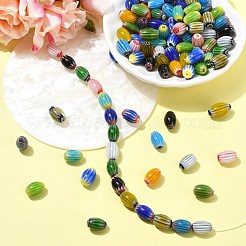 90 Stück 15 Farben handgefertigte Millefiori Bunte Malereiperlen&nbsp;LAMP-CJ0002-31