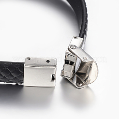 PU-Leder geflochtene Schnur Armbänder&nbsp;BJEW-E324-C06