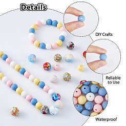 10 perline in silicone ecologico per uso alimentare&nbsp;SIL-HY0001-18
