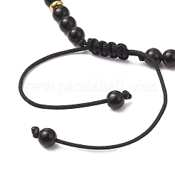 Geflochtene Perlenarmbänder aus natürlichem Obsidian&nbsp;BJEW-JB11241-05