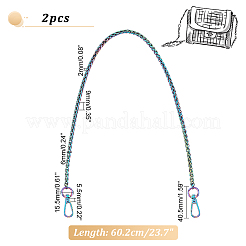 2 poignée de sac en alliage de zinc avec chaîne de blé&nbsp;FIND-PH0009-82C