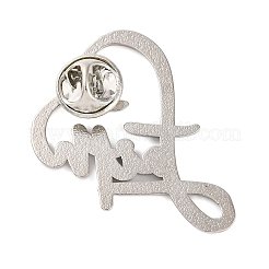 Brosche aus Zinklegierung mit Glaubensmotiv&nbsp;JEWB-C035-02B-P
