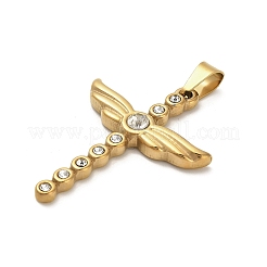 Ionenplattierung (IP) 304 Edelstahl-Anhänger mit Strass&nbsp;STAS-Q343-21G