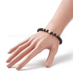 9 pz 9 stile orso e croce e luna e corona e cuore e farfalla set di braccialetti elasticizzati con perline in ottone&nbsp;BJEW-JB08905