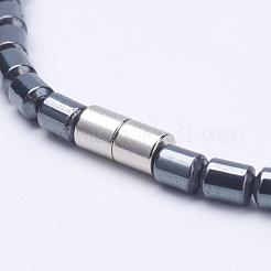Unmagnetische synthetischen Hämatit Anhänger Halsketten&nbsp;NJEW-F168-04