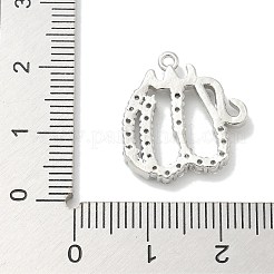 Porte micro ouvrent pendentifs zircone cubique en laiton de placage&nbsp;KK-L224-053P