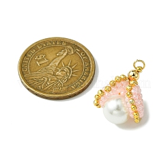 Perle di conchiglia pendenti in vetro&nbsp;PALLOY-MZ00434-01