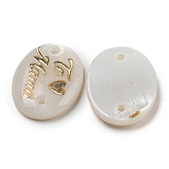 Süßwassermuschel mit Emaille-Knöpfen&nbsp;BUTT-Z001-02