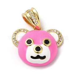 Placage de rack pendentifs en zircone cubique clair en laiton&nbsp;KK-Q771-07G