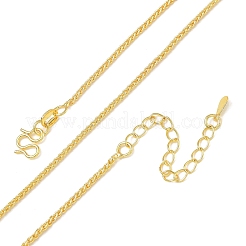 1.5 mm lange Weizenkettenhalsketten aus Messing für Damen&nbsp;KK-CBA4FD4-10G