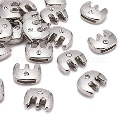 Perles coulissantes de lettre pour la fabrication de bracelet de montre&nbsp;X-ALRI-O012-E-NR